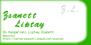 zsanett liptay business card